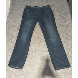 SOHO Relaxed Dark Wash Blue Denim Jeans Men's Size‎ 36x32 w/ flaw